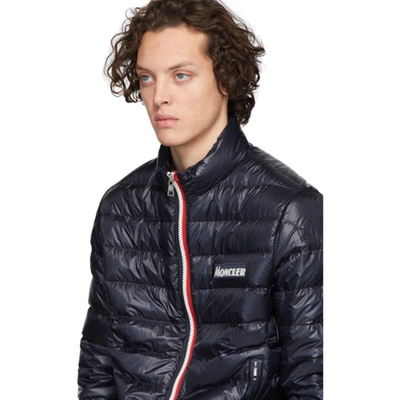 Shop Moncler Navy Down Petichet Jacket In 776 Navy