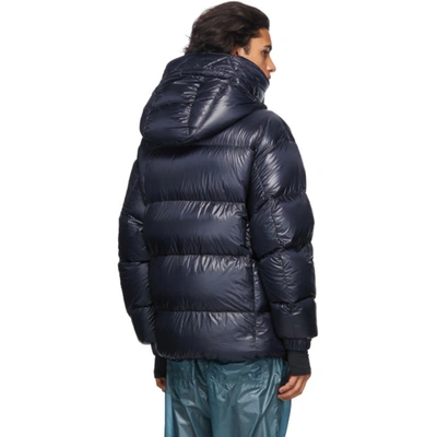 Shop Moncler Navy Down Gressan Coat In 776 Blue