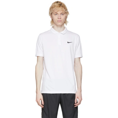 Shop Nike White Dri-fit Polo In 100 White