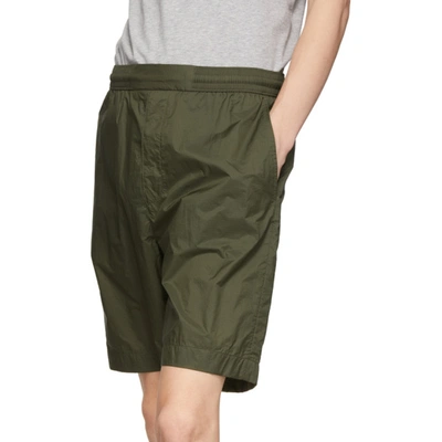 Shop Acne Studios Green Ripstop Shorts In Deep Green