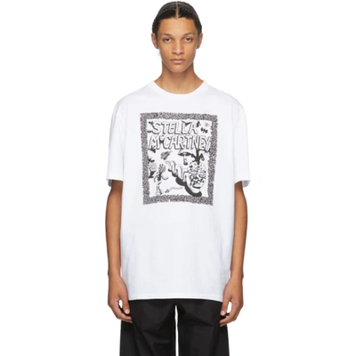 Shop Stella Mccartney White Carbot Print T-shirt