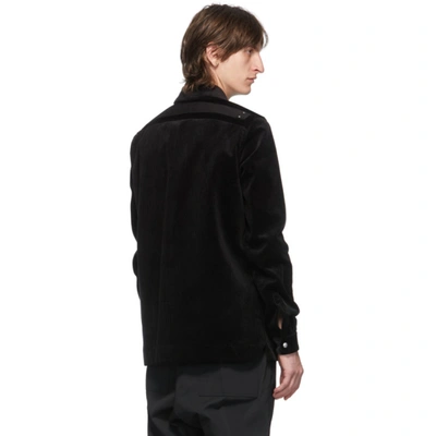 Shop Rick Owens Black Four Pocket Outershirt Jacket In 09 Black