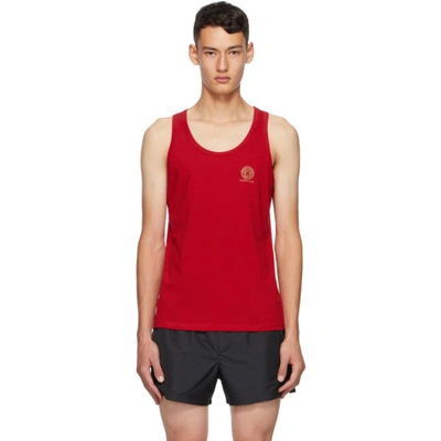 Shop Versace Red Medusa Tank Top In A1203 Red
