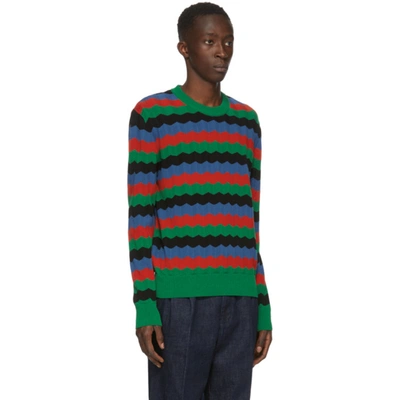 Shop Ami Alexandre Mattiussi Multicolor Striped Crewneck Sweater In Multi 150