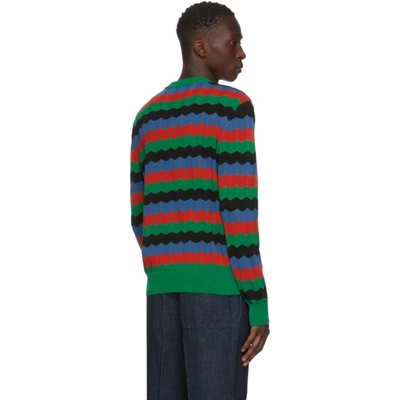 Shop Ami Alexandre Mattiussi Multicolor Striped Crewneck Sweater In Multi 150