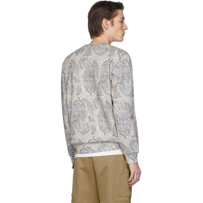 Shop Etro Off-white Neutra Paisley Pegaso Sweatshirt In 3 Mdgray