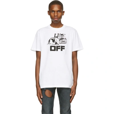 Shop Off-white White Slim World Caterpillar T-shirt In White Blac