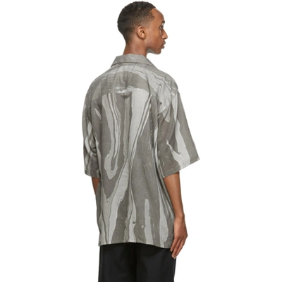 Shop Nicholas Daley Grey Aloha Short Sleeve Shirt In Black Sumin