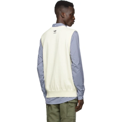 Shop Adidas X Human Made Off-white Knit Hm Vest In Offwhite /