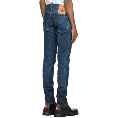 Shop Dsquared2 Blue Slim Jeans In 470 Blue