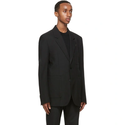 Shop Wooyoungmi Black Wool Blazer In 916b Black