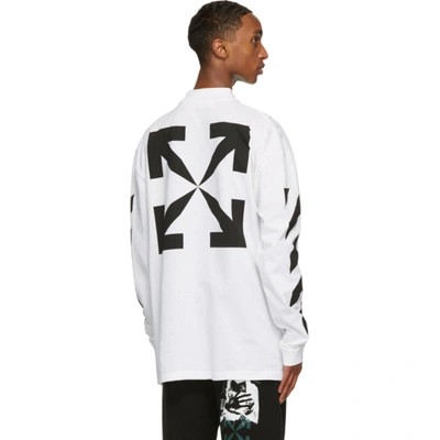 Shop Off-white White Mock Neck Mona Lisa Long Sleeve T-shirt In White Black