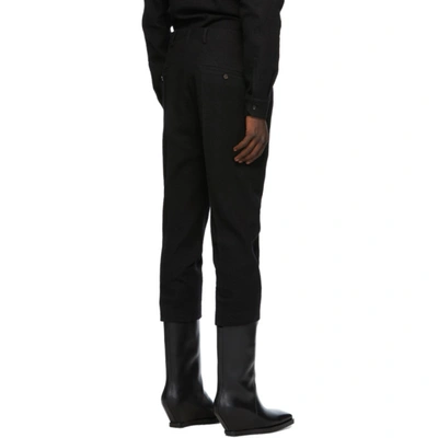 Shop Rick Owens Black Slim Astaires Cropped Trousers In 09 Black