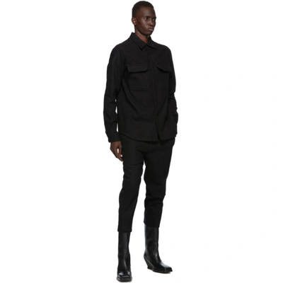 Shop Rick Owens Black Slim Astaires Cropped Trousers In 09 Black