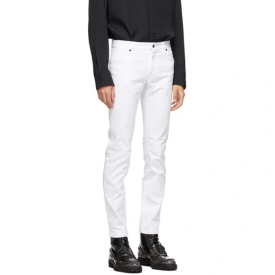 Shop Fendi White Joshua Vides Edition Skinny Jeans In F0qa0 White