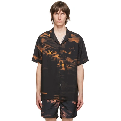 Shop Ksubi Black & Orange 'life' Resort Shirt In Multi