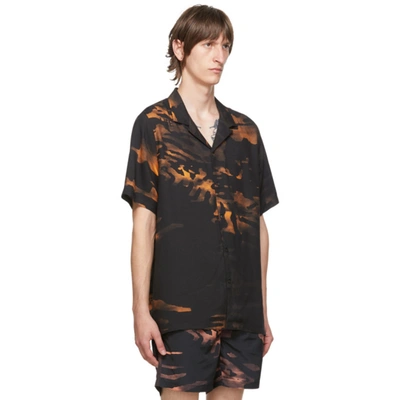 Shop Ksubi Black & Orange 'life' Resort Shirt In Multi