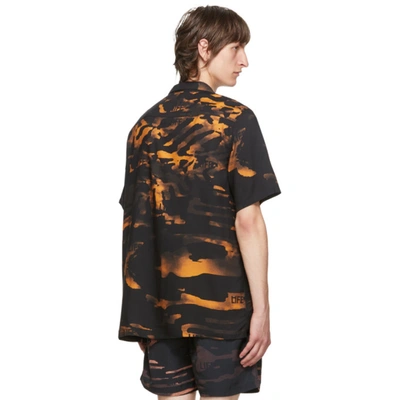 Shop Ksubi Black & Orange 'life' Resort Shirt In Multi