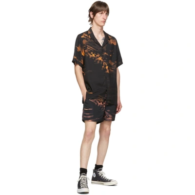 Shop Ksubi Black & Orange 'life' Resort Shirt In Multi