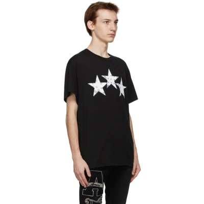 Shop Amiri Black Bandana Stars T-shirt