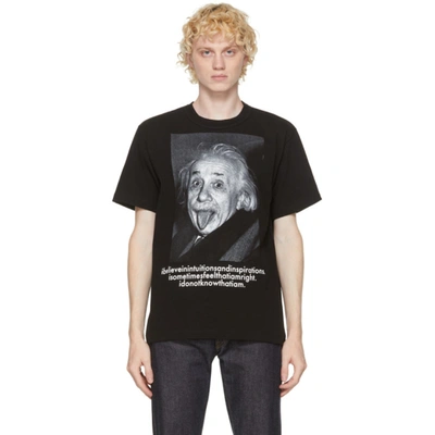 Shop Sacai Black Einstein T-shirt In Black 001