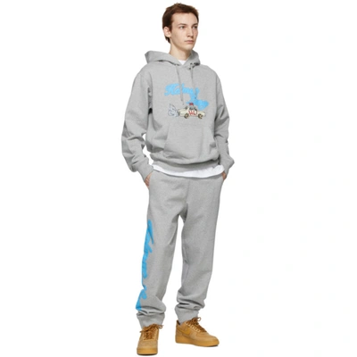 Shop Helmut Lang Grey Saintwoods Edition Hl Taxi Hoodie In Vapor Heather