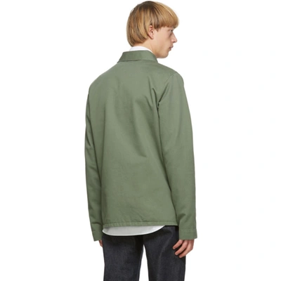 Shop Apc A.p.c. Green Kerlouan Jacket In Kaf Vert Fo