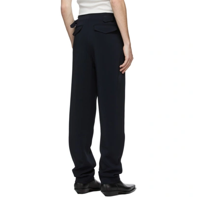Shop Dion Lee Navy Corset Trousers In Midnight