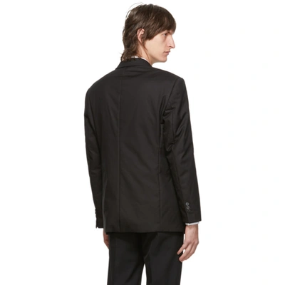 Shop Neil Barrett Black Slim Regular Fit Blazer In 01 Black