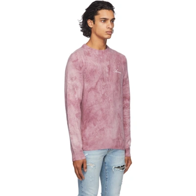 Shop Amiri Burgundy Tie-dye Marble Sweater
