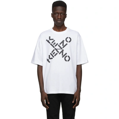 Shop Kenzo White Sport Logo T-shirt In 01 - White