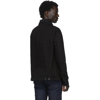 Shop Fendi Black Denim Ff Jacket In F0qa1 Black