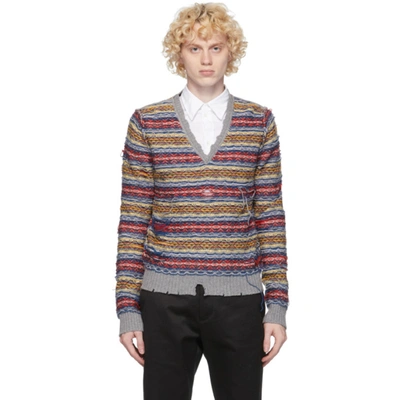 Shop Maison Margiela Multicolor Reverse Fair Isle Sweater In 001j Multic