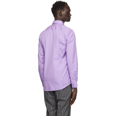 BOSS 紫色 SLIM-FIT 衬衫