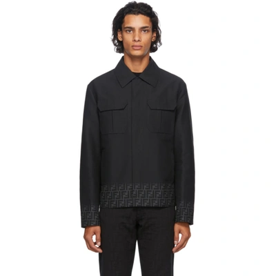 Shop Fendi Black 'forever ' Short Jacket In F0qa1 Black