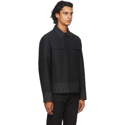 Shop Fendi Black 'forever ' Short Jacket In F0qa1 Black