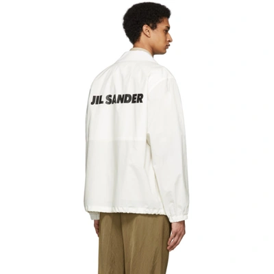 Shop Jil Sander Off-white Essential Outdoor Jacket In 104 Natural