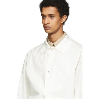 Shop Jil Sander Off-white Essential Outdoor Jacket In 104 Natural
