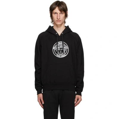 Shop Versace Black Medusa College Hoodie In A1008 Black