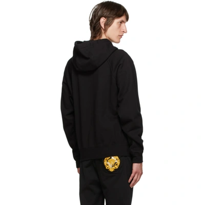 Shop Versace Black Medusa College Hoodie In A1008 Black