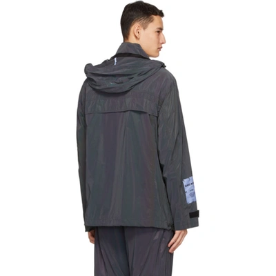 Shop Mcq By Alexander Mcqueen Black Reflective Windbreaker Jacket In 1033 Black