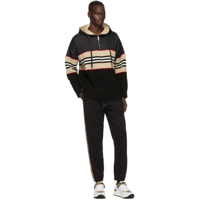 Shop Burberry Black Harbridge Hoodie