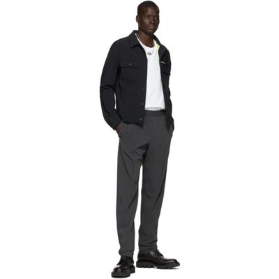 Shop Off-white Black Slim Scuba Jacket In Black White