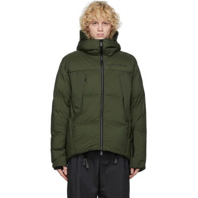 Shop Moncler Green Down Planaval Jacket In 83n Green
