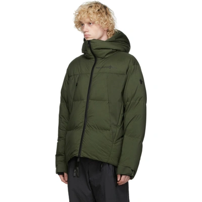 Shop Moncler Green Down Planaval Jacket In 83n Green