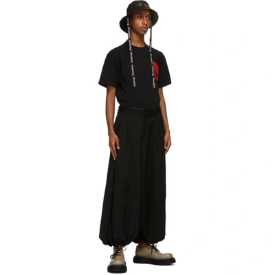 Shop Jw Anderson Black Wool Balloon Trousers In Black 999