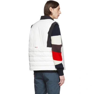 Shop Moncler White And Black Down Chabod Vest In 034 White