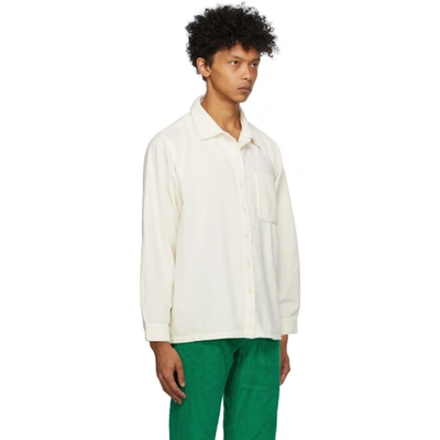 Shop Erl Off-white Corduroy Shirt In Cream