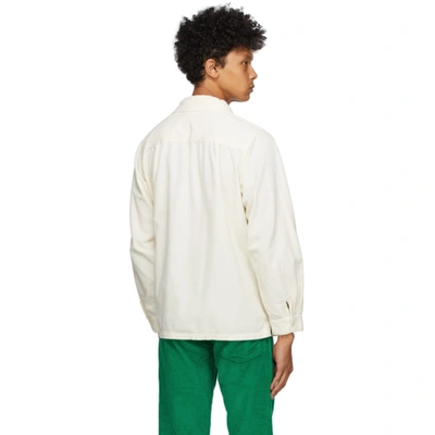 Shop Erl Off-white Corduroy Shirt In Cream