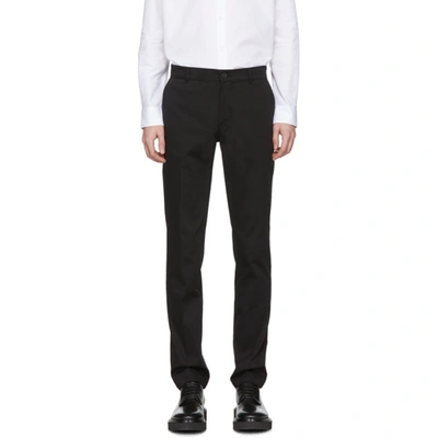 Shop Givenchy Black Tape Chino Trousers In 001 Black